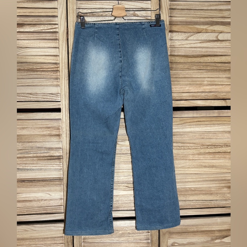 DKNY Light Blue Flare Jeans No Waist - Picture 4 of 6